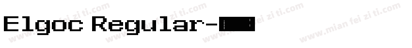Elgoc Regular字体转换